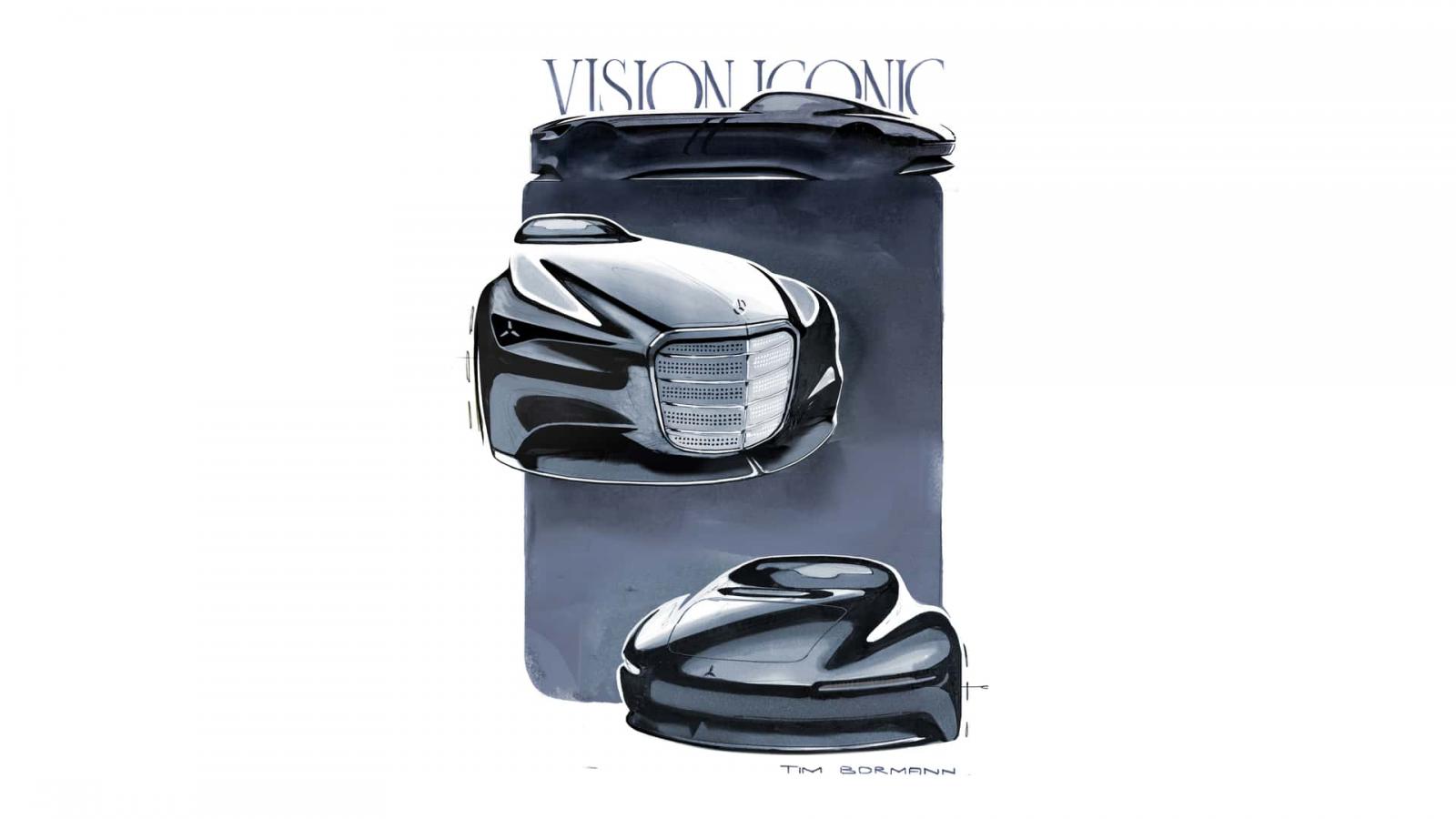 Mercedes Vision Iconic: Φορτιστής η βαφή & ταμπλό Zeppelin με AI
